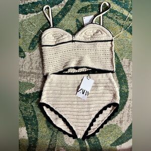 Zara two piece crochet tankini